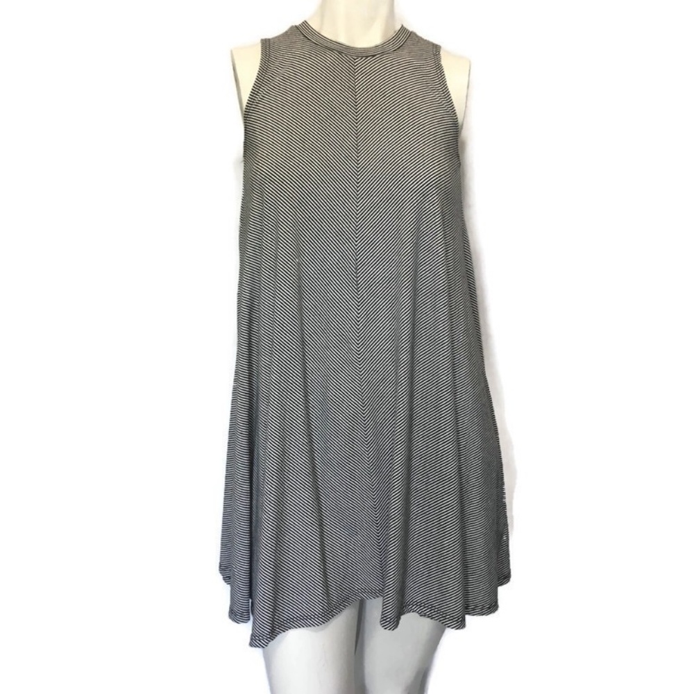 ROLLA COSTER Black & White Stripe Sleeveless Tunic